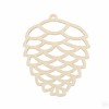 Wooden pine cone 8cm, 3 pcs