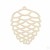 Wooden pine cone 8cm, 3 pcs