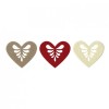 Ornamentos de fietro corazones, 3 pz