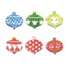 Boutons Noël, boules, 8 pcs