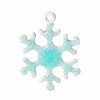 Colgantes esmalte copo de nieve, 27x20mm, 5 pz