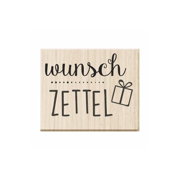 Motivstempel Wunsch Zettel 3.7x3cm