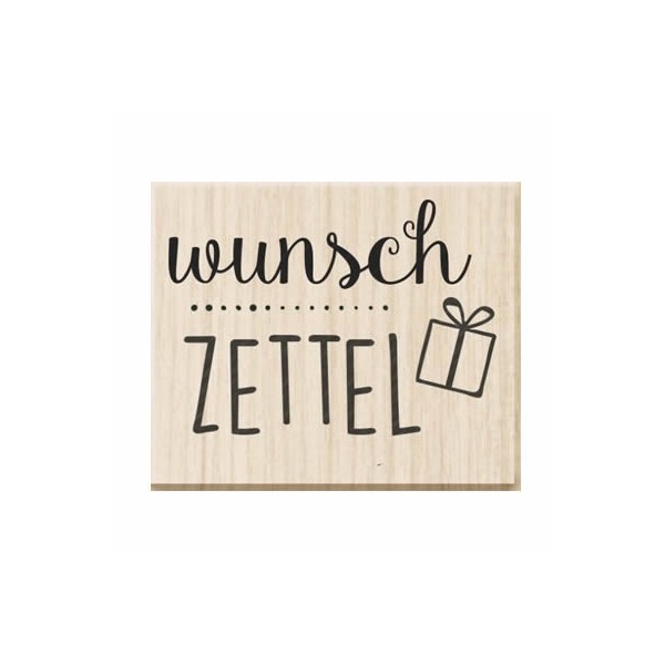 Rubberstamp - Wunsch Zettel 3.7x3cm