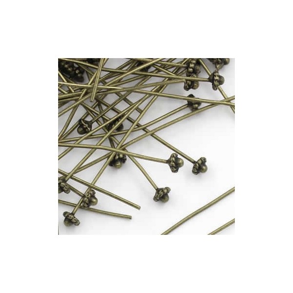 Decorative head pins,  52/0.7mm, 10 pcs