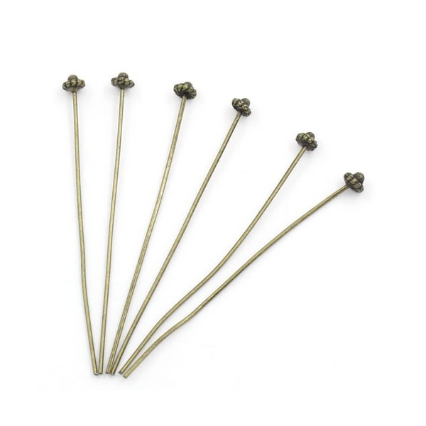 Chevilles à prisme tête boule, 52/0.7mm, 10 pcs