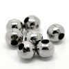 Perles en métal rondes 10mm grand trou, 10 pcs