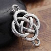 Connector Celtic Knot, silver color, 4 pcs