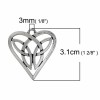 Colgante nudo celta corazon, 31x29mm, 1 pz