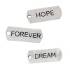 Anhänger Wörter : Hope / Forever / Dream, 6 Stk