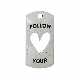 Anhänger Follow your Heart, 5 Stk