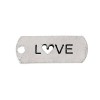 Pendentifs plaquettes Love, 6 pcs