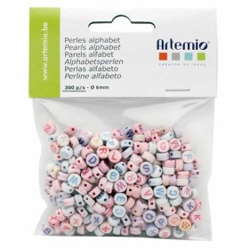 Perles alphabet, mix pastel, 300 pcs