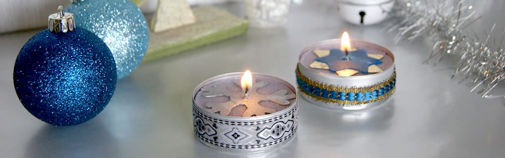 Decorate candles for Christmas