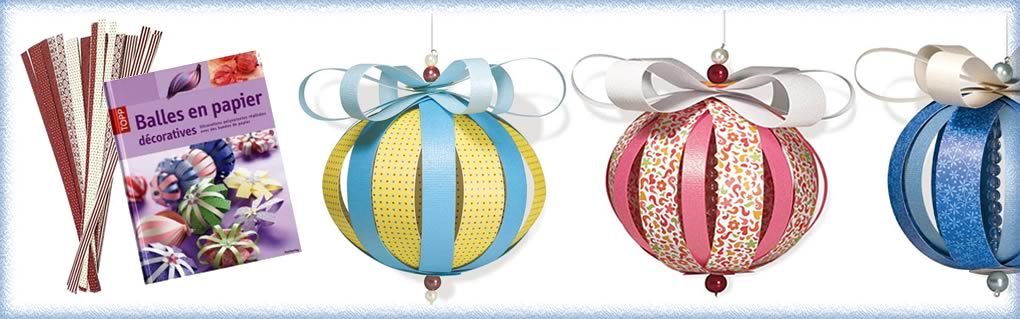 Boules en bandes de papier